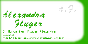 alexandra fluger business card